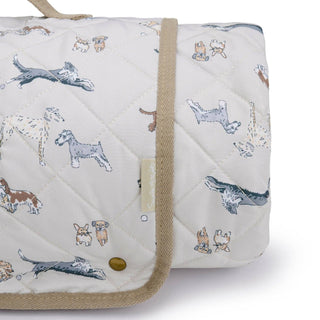 Doggy Daycare Waterproof Picnic Blanket – Quilted Dog Print Outdoor & Travel Blanket