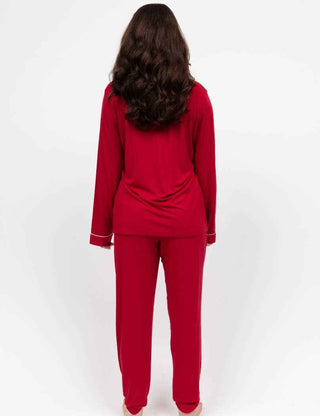 Blaze Red Jersey Revere Pyjama Set - Pangolins