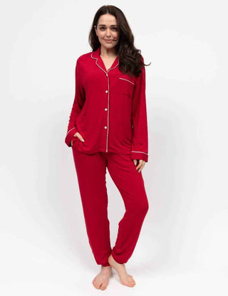 Blaze Red Jersey Revere Pyjama Set - Pangolins