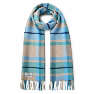 Tweedmill Wide Lambswool Scarf – Vibrant Check
