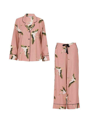 Bonnie Crane Print Pyjama Set - Pangolins