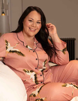 Bonnie Crane Print Pyjama Set - Pangolins