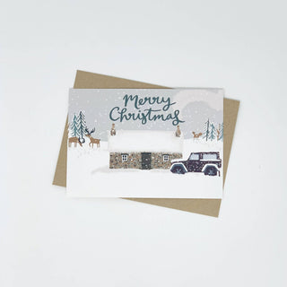 Bothy in the Snow Merry Christmas Card Pack - Pangolins