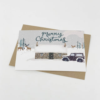 Bothy in the Snow Merry Christmas Card Pack - Pangolins