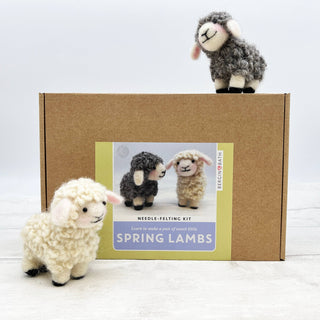 Bergin & Bath Lamb Needle Felting Kit – Makes 2 Sheep – Beginners Craft Kit