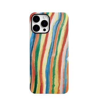 Phone Case iPhone | Silicone + MagSafe | Stripy Designer Art