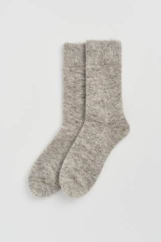 Correct Grey Ultra Soft Alpaca Bed Socks