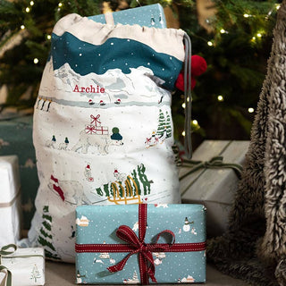 Sophie Allport Snow Season Christmas Sack – Eco-Friendly Cotton Gift Bag