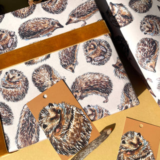 Hedgehog wrapping paper Sheets