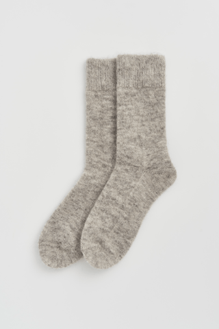 Correct Grey Ultra Soft Alpaca Bed Socks - Pangolins