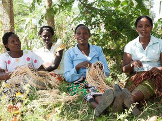 CHIMBA Handwoven Sisal Basket Bag – Rose & Red