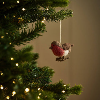Felt Robin Bauble – Sustainable Handmade Christmas Decoration