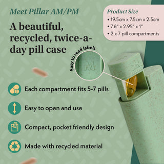 Sequence Pillar AM/PM Weekly Pill Organiser – 7-Day Pill Box