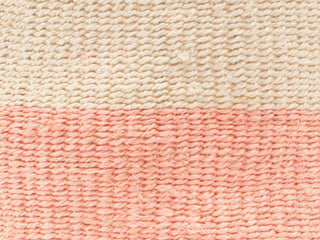 JIONI Handwoven Sisal Storage Basket – Dusky Pink & Natural