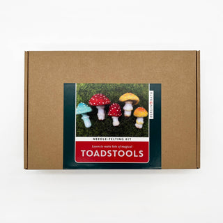 Bergin & Bath Toadstool Needle Felting Kit for Adults – Beginners’ Mushroom Craft Kit