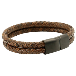 Double Brown Bracelet & Black Clasp - Pangolins
