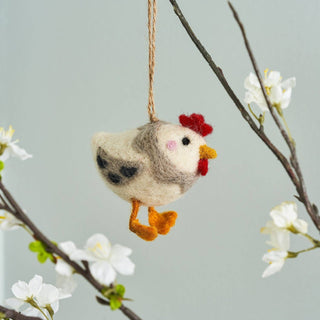 Chicken Felt Bauble – Eco-Friendly Christmas Decoration