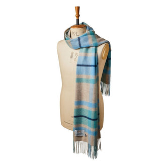 Wide Lambswool Scarf – Vibrant Check