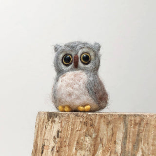 Bergin & Bath Owl Needle Felting Kit for Beginners – Natural Wool Craft Kit