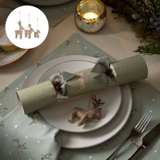 Sophie Allport Stag in the Snow Christmas Crackers – Set of Six (Luxury Sustainable Crackers)