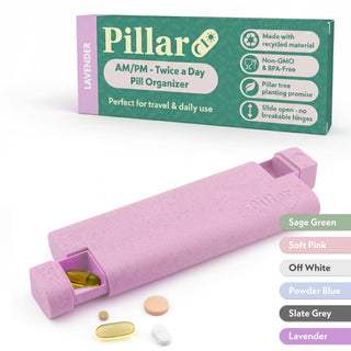Sequence Pillar AM/PM Weekly Pill Organiser – 7-Day Pill Box