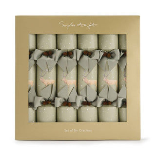 Sophie Allport Stag in the Snow Christmas Crackers – Set of Six (Luxury Sustainable Crackers)