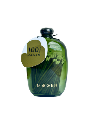 Maegen Long Matches in Green Glass Bottle | 100 Luxury Safety Matches
