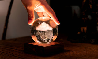 Gingko Amber Crystal Night Light