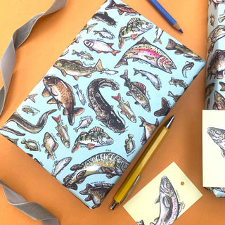 Freshwater Fish of Britain wrapping paper Sheets - Pangolins