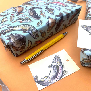 Freshwater Fish of Britain wrapping paper Sheets - Pangolins