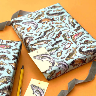 Freshwater Fish of Britain wrapping paper Sheets - Pangolins