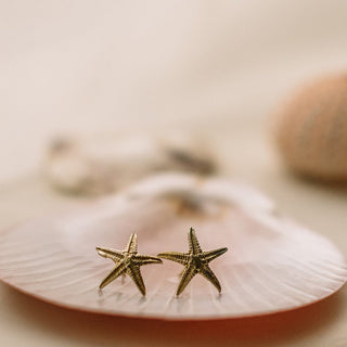 Dainty Gold Starfish Studs – Sustainable Coastal Elegance