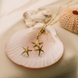 Dainty Gold Starfish Studs – Sustainable Coastal Elegance