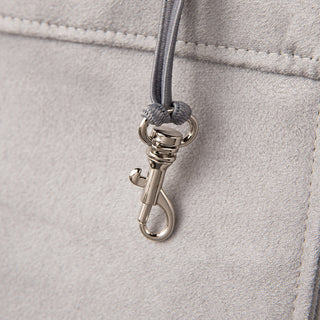 Soho Poms Grey Suede Camden Bear Dog Carrier