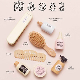 Hair Straighteners & Accessories Set — Pretend Play Salon Kit - Pangolins