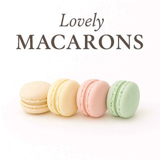 Handcrafted Pastel Macarons, pale pink, green, lemon & cream macaons - Pangolins