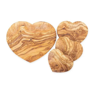 Heart Shaped Olive Wood Cheese Board - Pangolins
