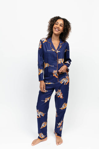 Indigo Tiger Print Pyjama Set - Pangolins
