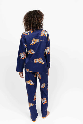 Indigo Tiger Print Pyjama Set - Pangolins