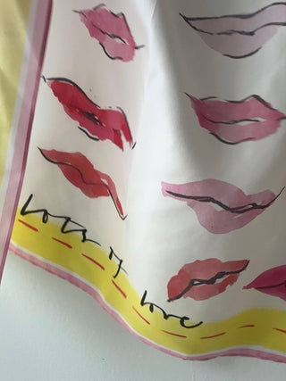 Kiss Kiss 100% Silk Scarf - Pangolins