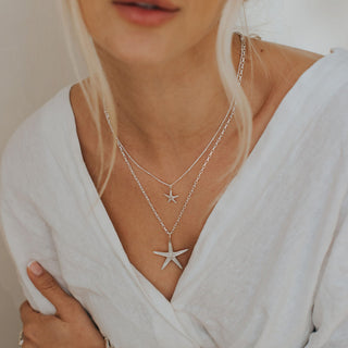 Maxi Silver Starfish Necklace – Strength & Ocean Magic