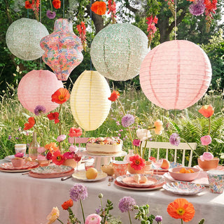 Meri Meri x Liberty Floral Paper Lanterns – Reusable Party Decorations, Set of 3