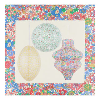 Meri Meri x Liberty Floral Paper Lanterns – Reusable Party Decorations, Set of 3
