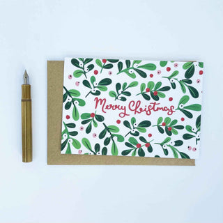 Mistletoe - Merry Christmas Card - Pangolins