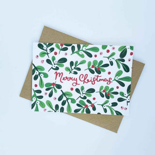 Mistletoe - Merry Christmas Card - Pangolins