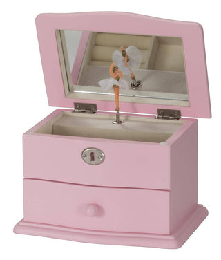 Pink Musical Ballerina Box with a drawer and a little ballerina - Pangolins