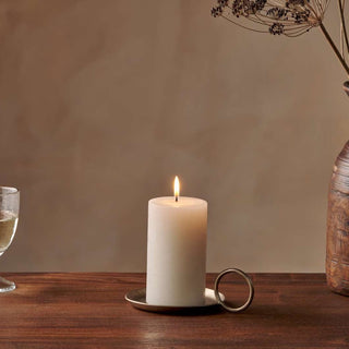 Nkuku Rustic Pillar Candle – Natural Soy Wax Blend, 13cm