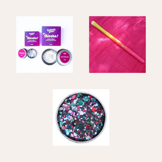 Biodegradable Glitter Gel & Brush Gift Set