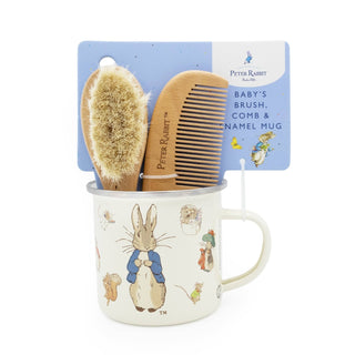 Peter Rabbit Baby’s Brush, Comb & Enamel Mug Gift Set - Pangolins