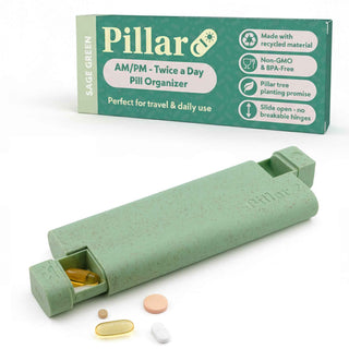 Pillar AM/PM – The Stylish, Sustainable Twice - a - Day Pill Organiser - Pangolins